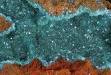 Gemmy, Blue-Green Cuprian Adamite Crystals - Greece #61752-1